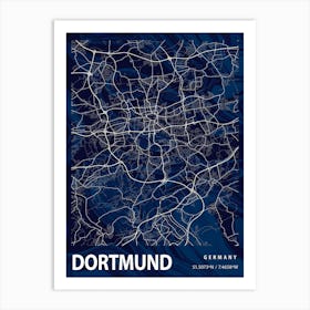 Dortmund Crocus Marble Map Art Print