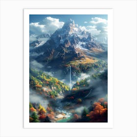 Mountain Landscape Art Print