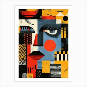 Playful And Colorful Geometric Shapes Arranged In A Fun And Whimsical Way 34 Art Print