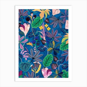 Gardenia Blue Art Print