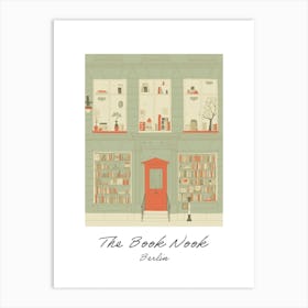 Berlin The Book Nook Pastel Colours 4 Poster Art Print