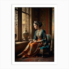 Islamic Woman In Traditional Dress Art Print