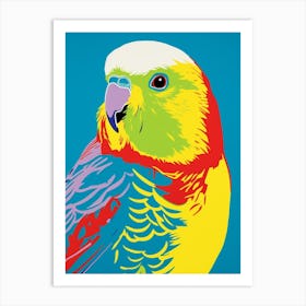 Andy Warhol Style Bird Budgerigar 2 Art Print