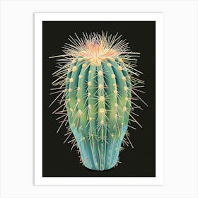 Echinocereus Cactus Minimalist Abstract 3 Art Print