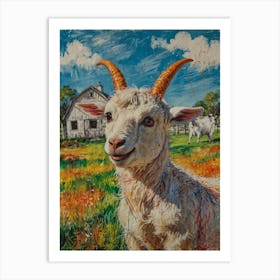 Goat On A Farm Art Print