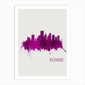 Richmond Virginia City Purple Art Print