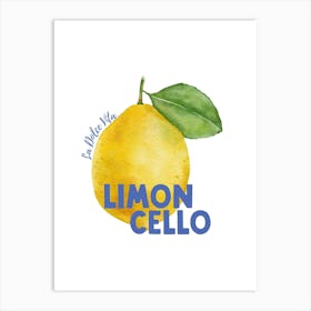 Limoncello La Dolce Vita Amalfi Kitchen Lemon Art Print