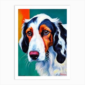 Irish Red And White Setter Fauvist Style Dog Art Print