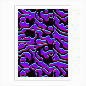 Psychedelic Wave Pattern Abstract Art Print