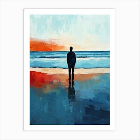 Sunset On The Beach, Minimalism Art Print