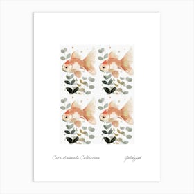 Cute Animals Collection Goldfish 4 Art Print