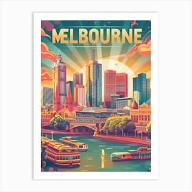 Melbourne Australia Art Print