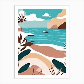 Nusa Penida Indonesia Muted Pastel Tropical Destination Art Print