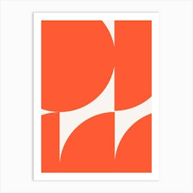 Abstract Geometric Poster Orange Art Print