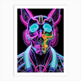 Neon Skull 28 Art Print