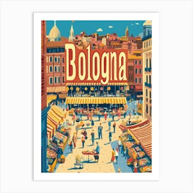 Aihrgdesign A 1970s Inspired Travel Poster For Bologna Depict 0ecd7820 Dfb4 4d81 B712 Fe65d3e8d1ba 2 Art Print