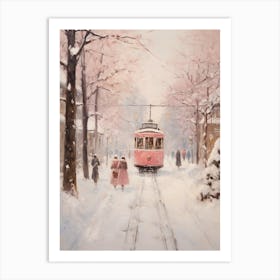 Dreamy Winter Painting Oslo Norway 3 Art Print