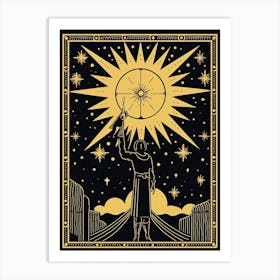 The Star Tarot Card, Vintage 2 Art Print