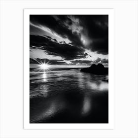 Black And White Sunset 7 Art Print