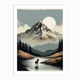 Wolf In The Mountains Art Print