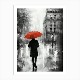 Man In The Rain 5 Art Print