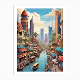 Asian City Art Print