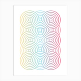 Pastel Maze Art Print