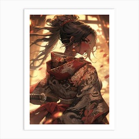 Samurai Girl 2 Art Print