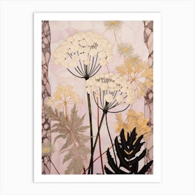 Flower Illustration Queen Annes Lace 6 Art Print