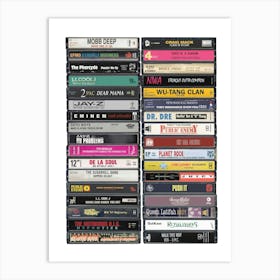 Hip Hop Anthems Poster - Vintage Cassette Print Art Print