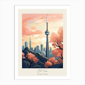Cn Tower   Toronto, Canada   Cute Botanical Illustration Travel 0 Poster Art Print