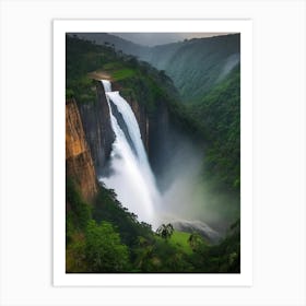 Jog Falls, India Realistic Photograph (2) Art Print