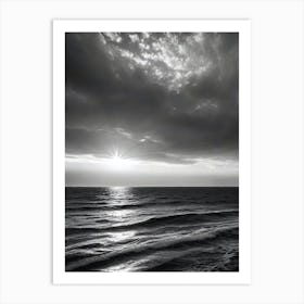 Black And White Sunset Art Print