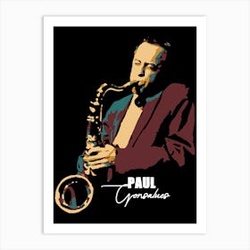 Paul Gonsalves American Jazz Tenor Saxophonist Legend Póster