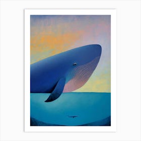 Blue Whale Abstract Art Print