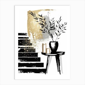 Black And Gold 18 Art Print