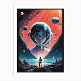 Space Girl 1 Art Print