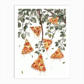 Pizza On A Tree 1 Art Print