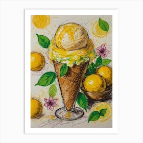 Lemon Ice Cream 6 Art Print
