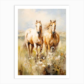 Horses Painting In Wyoming, Usa 4 Art Print