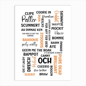 Blawin a hoolie orange Art Print