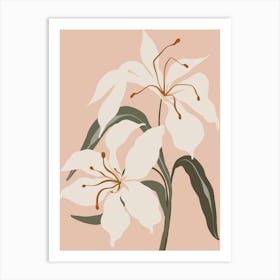 White Lilies Art Print