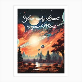 Universe Quote - Your Mind is Your Only Limit Art Print