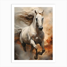 White Horse | wall art Art Print