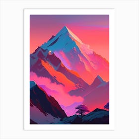 Mount Everest Dreamy Sunset 2 Art Print