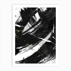 Abstract Black And White Painting 19 Art Print