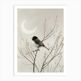 Bird Perched On A Branch Art Print