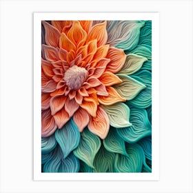 Dahlia Flower Art Print