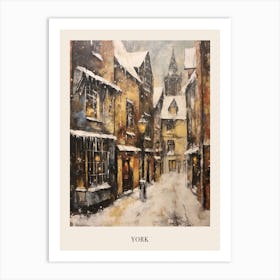 Vintage Winter Painting Poster York United Kingdom 2 Art Print