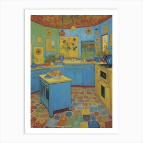 Discover the Charm of a Midcentury Kitchen Art Print